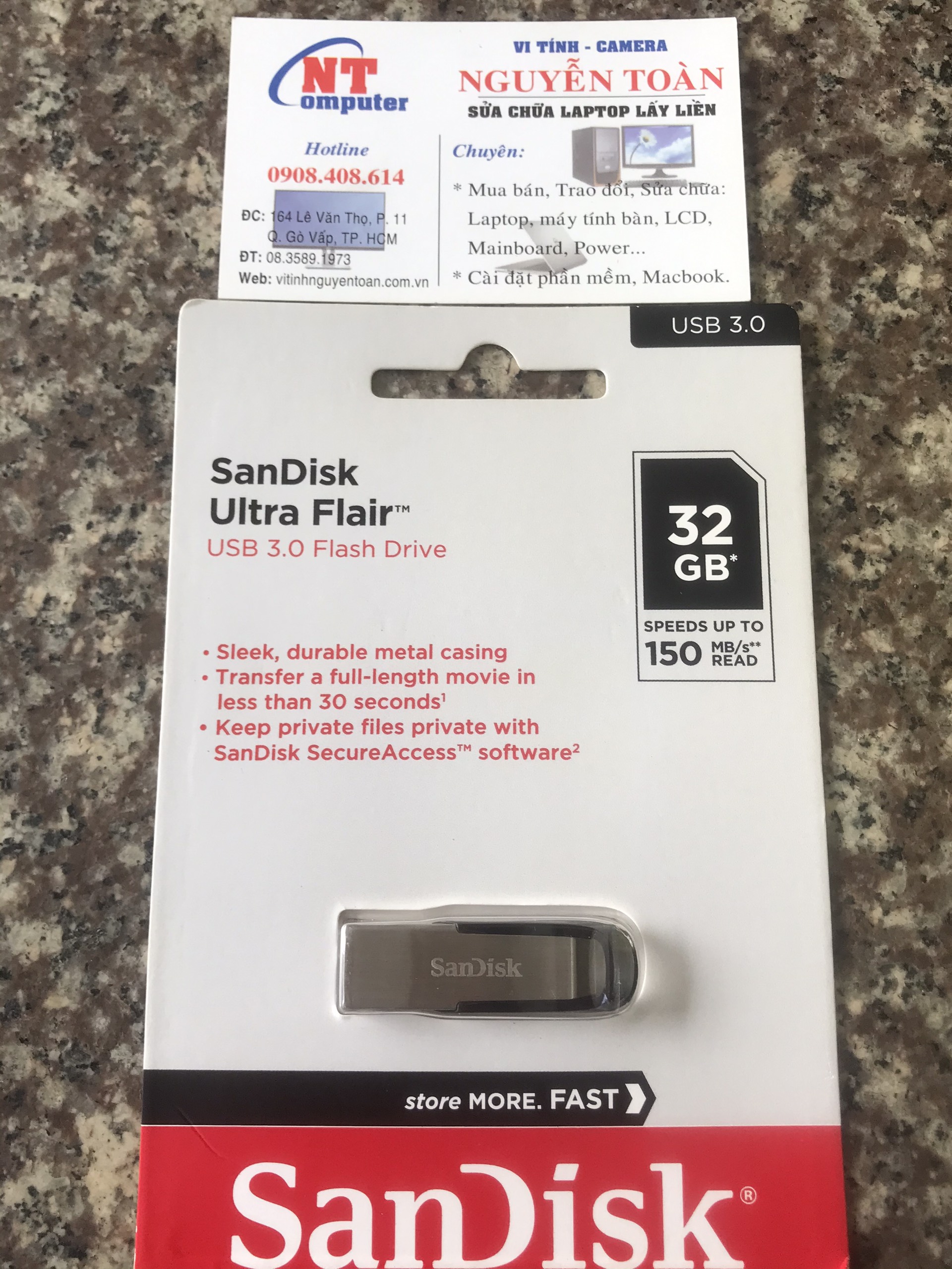 Thẻ USB USB 32G SCANDISK ( nhỏ) - CHÍNH HÃNG